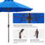 Parasol de marché en oléfine 9 'avec inclinaison et manivelle-1188038514