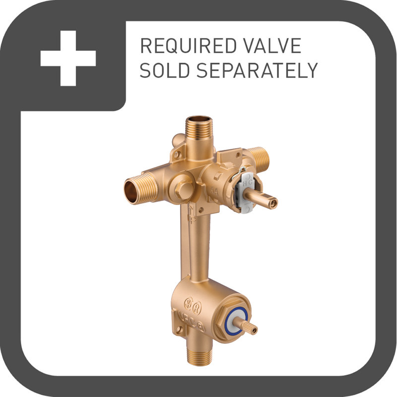 Ensemble de garniture de valve de transfert Genti LX Posi-Temp avec 3 fonctions de transfert intégrées, Noir mat