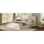Structure de lit grand AirFrame avec table d'appoint coulissante réglable, coussin éponge rembourré en velours côtelé 8,7 po, facile à assembler (blanc crème)-133388860-133388861