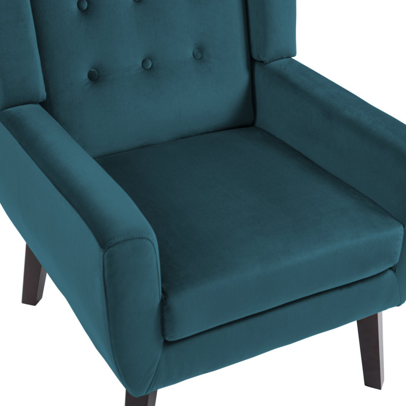 Fauteuil Jaqueze, Velours bleu