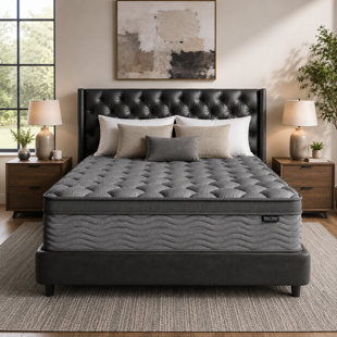 12" Medium Firm Hybrid King Mattress,Gel Memory Foam and Individual Pocket Coils Mattress in a Box