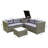 4 Piece Sofa Set With Storage Box Grey