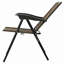 Chaises pliantes 2 pièces avec accoudoirs en acier et dossier réglable pour patio