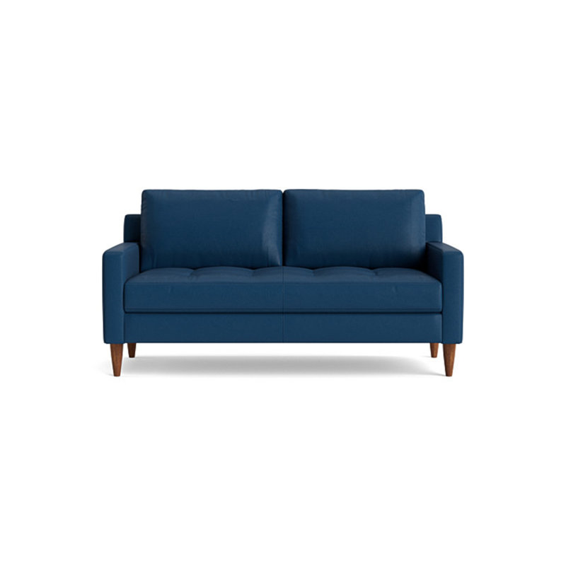 MCM Loveseat (70"), Bison Deep Blue Top Grain Leather