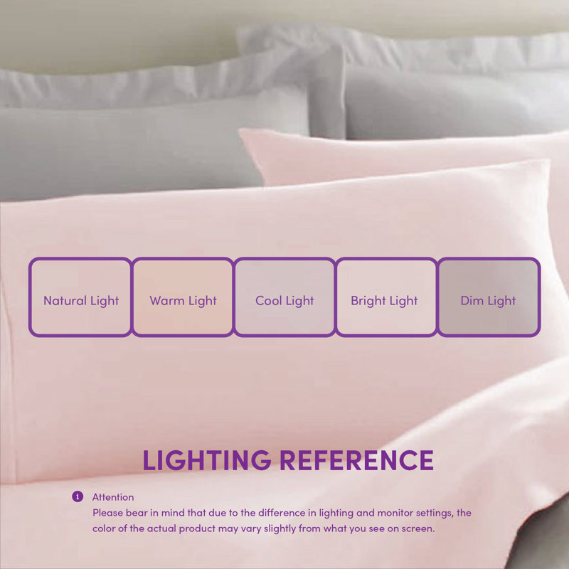 Taie d'oreiller en microfibre douce - Basics by Wayfair ™, Standard, Rougir