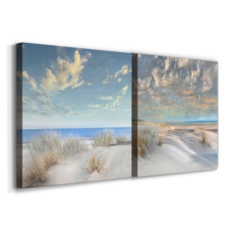 «Smooth Sands I», ensemble de 2 reproductions de photos sur toiles tendues, H 16 po x l 32 po x P 1 po