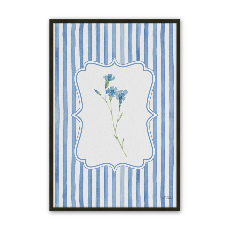 «Spring Cartouche I» par Leslie Trimbach, reproduction d'art, H 32 po x l 24 po, Noir