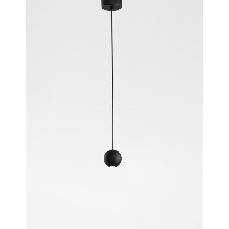 1 - Light LED Sphere Pendant, Black