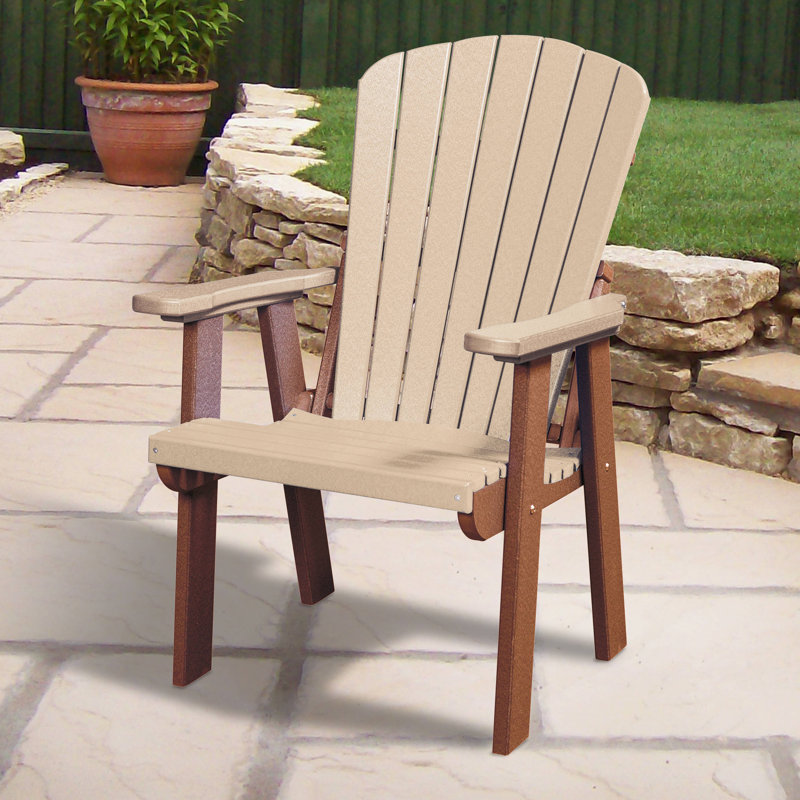 Chaise Adirondack en plastique, Bois vieilli / brun Tudor