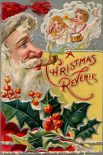 « a christmas revertie », reproduction d’art, H 36 po x l 24 po x P 1,5 po
