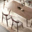 Chaise de table élégante en frêne blanc durable et pratique-104311808
