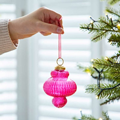 9.5cm Clear Glass Ball Ornament