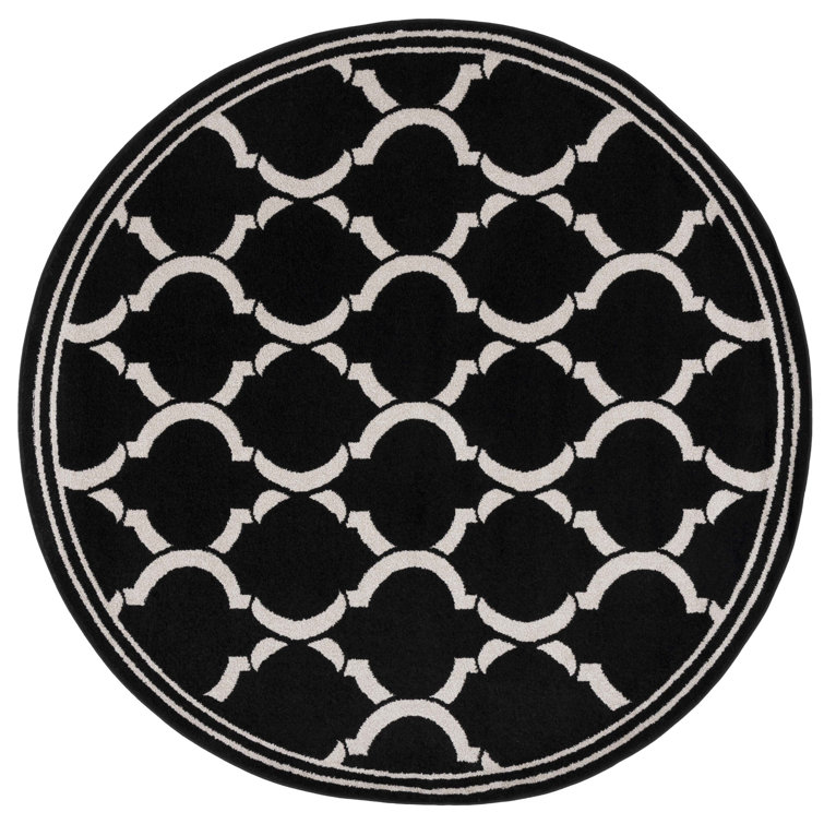 Ammundsen Geometric Black Area Rug
