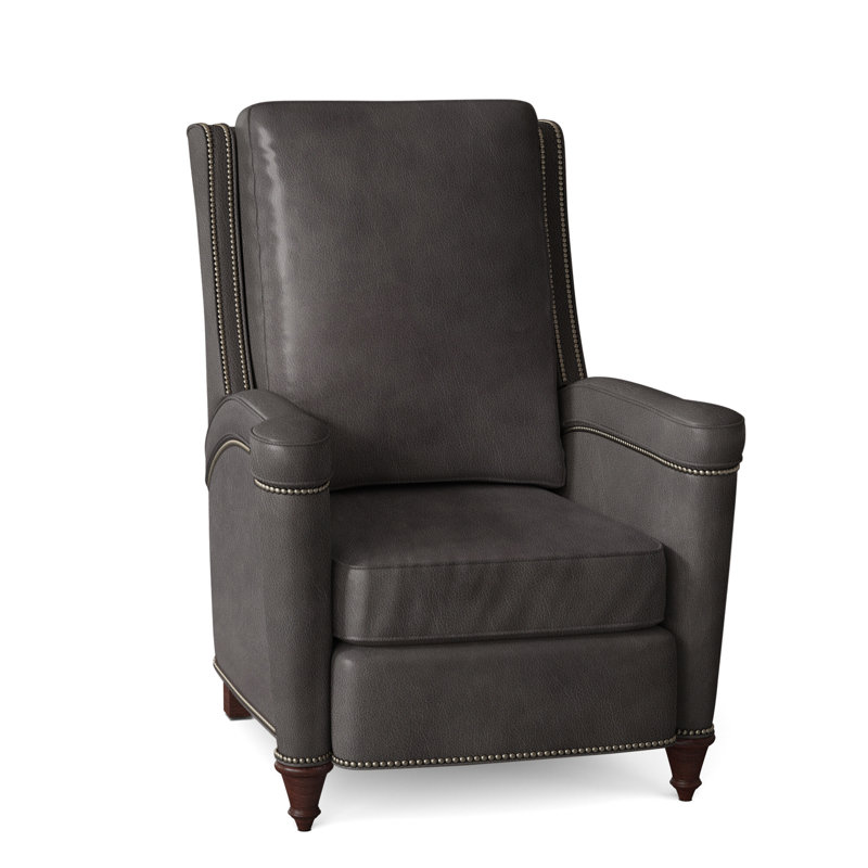 Mayes Recliner, Anilina Hunter Genuine Leather, Mahogany, Gunmetal