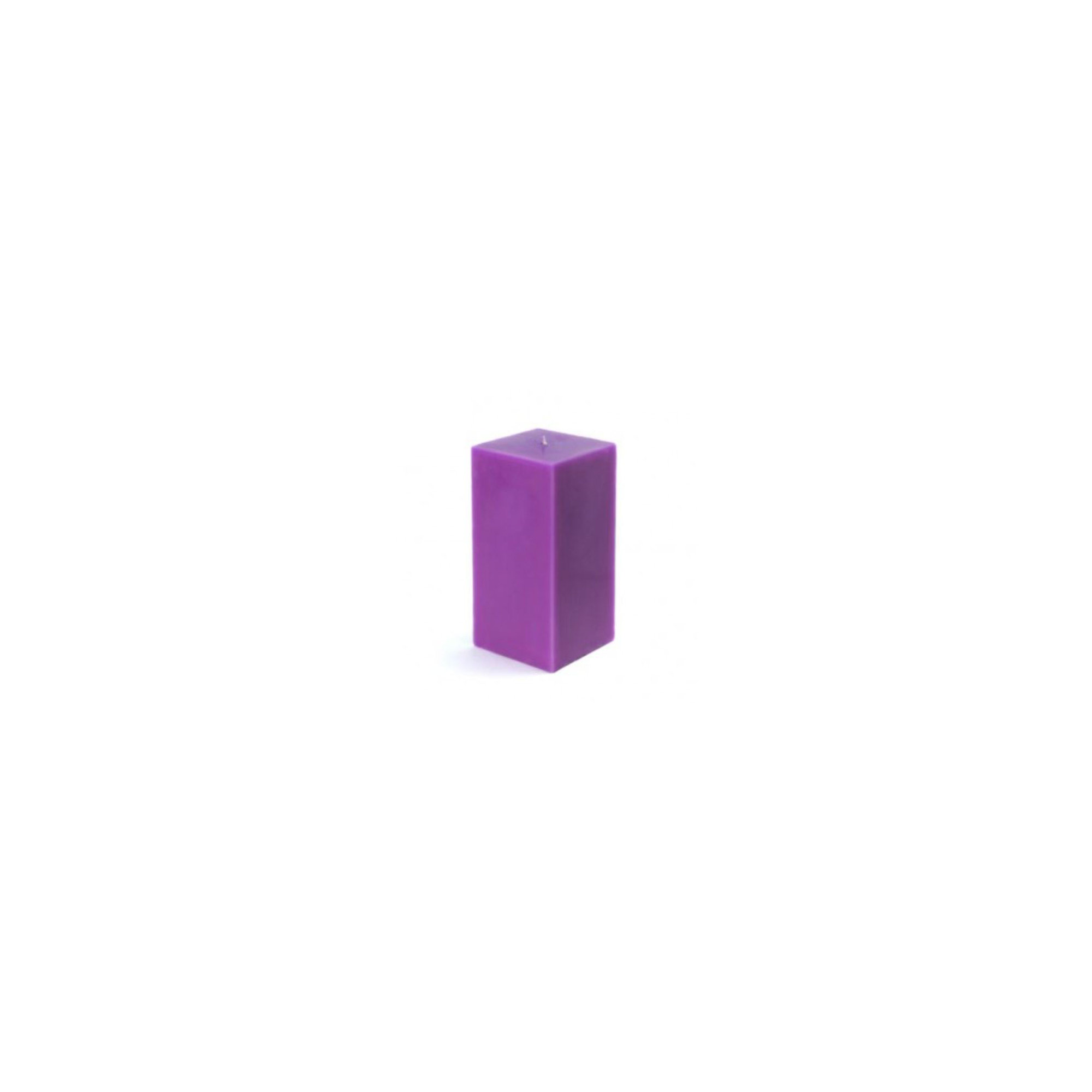 Square Pillar Candle, 6" H x 3" W x 3" D, Hunter Green, Set of 12