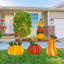 Thanksgiving Decorations Fall Pumpkins Yard Stacked