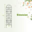 Ensemble de 2 treillis de jardin en métal pour plantes grimpantes, ensemble de 2 panneaux de treillis de style rétro de 87 po de hauteur