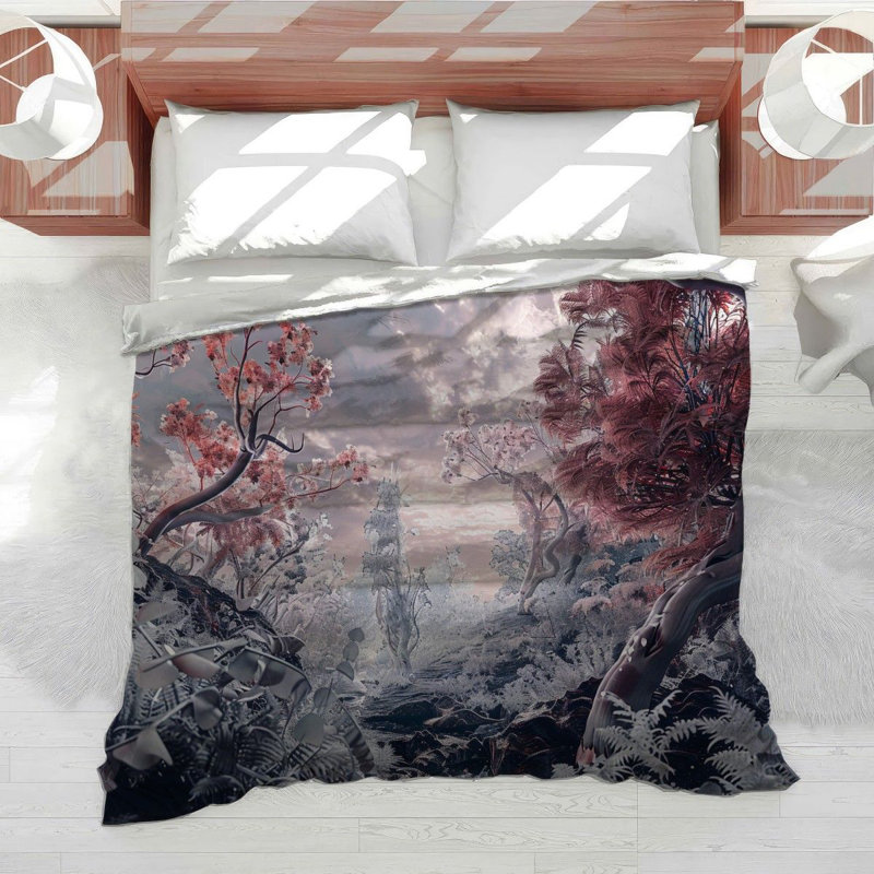 Édredon paisible Lake Scene Bedding, Édredon simple TG