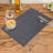 Dark Gray PVC Placemats Set of 8 for Christmas Decor with Heat Resistant, Scratch-Proof Table Protection