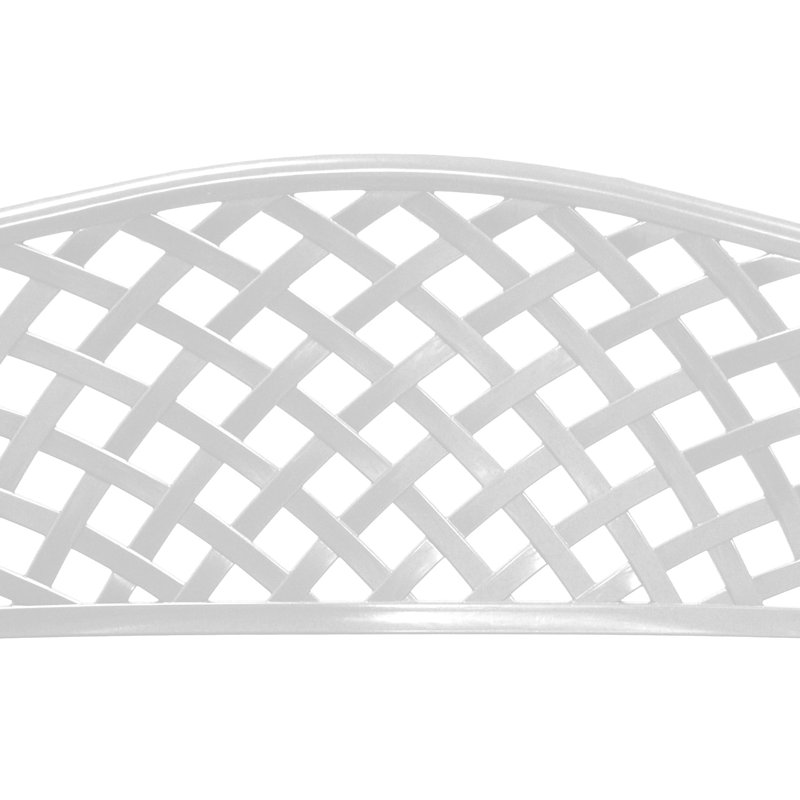Sprague Aluminum Outdoor Bench, White