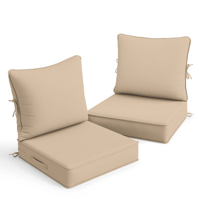 Ensemble de coussins de siège d'extérieur l 22 po x P 24 po, coussins d'extérieur seulement
