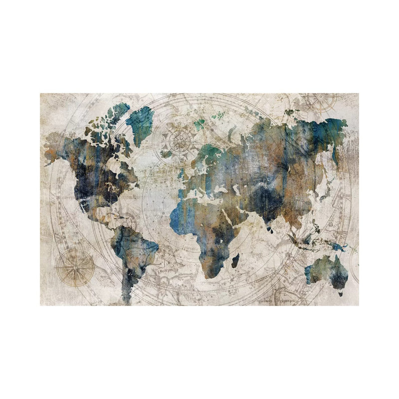 Celestial Map by Isabelle Z - Painting Print, Wrapped Canvas, 32" H x 48" W x 1.5" D