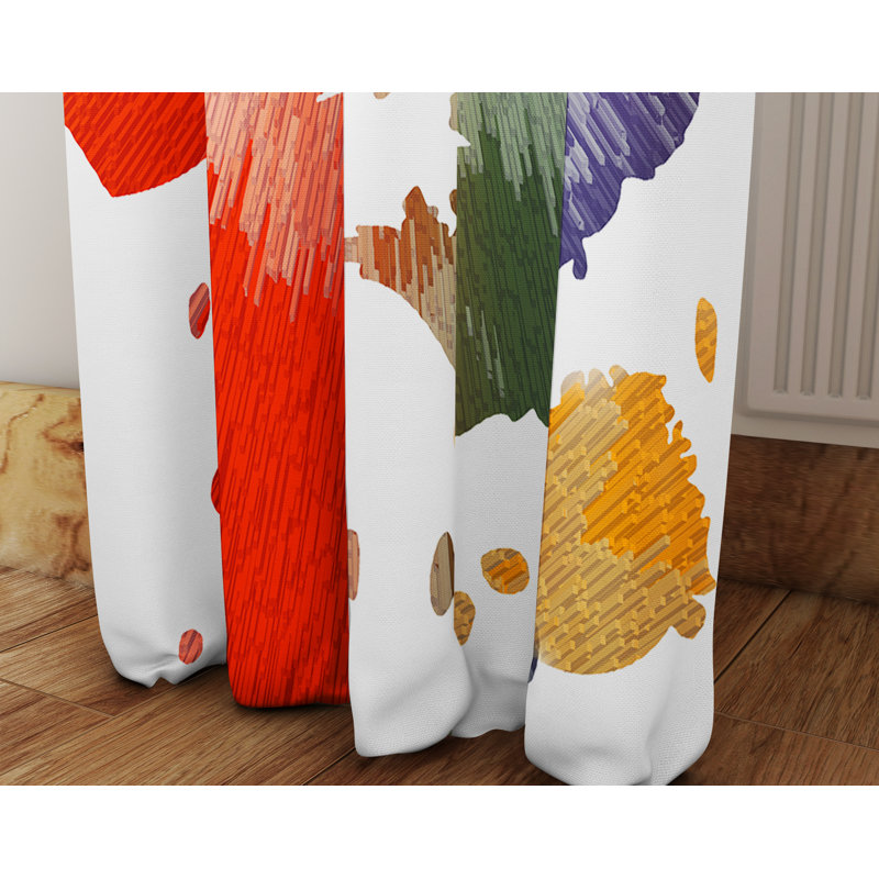 Panneaux de rideaux à peinture, L 20 po x L 82 po
