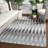 Jaipur Living Norwich Indoor/ Outdoor Geometric Gray/ Blue Round Area Rug (5'11" RND)-37842548