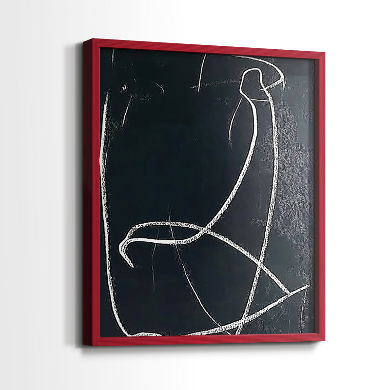 "ABSTRACT Series DCX III" par J Paul, Rouge, H 11 po x l 9 po