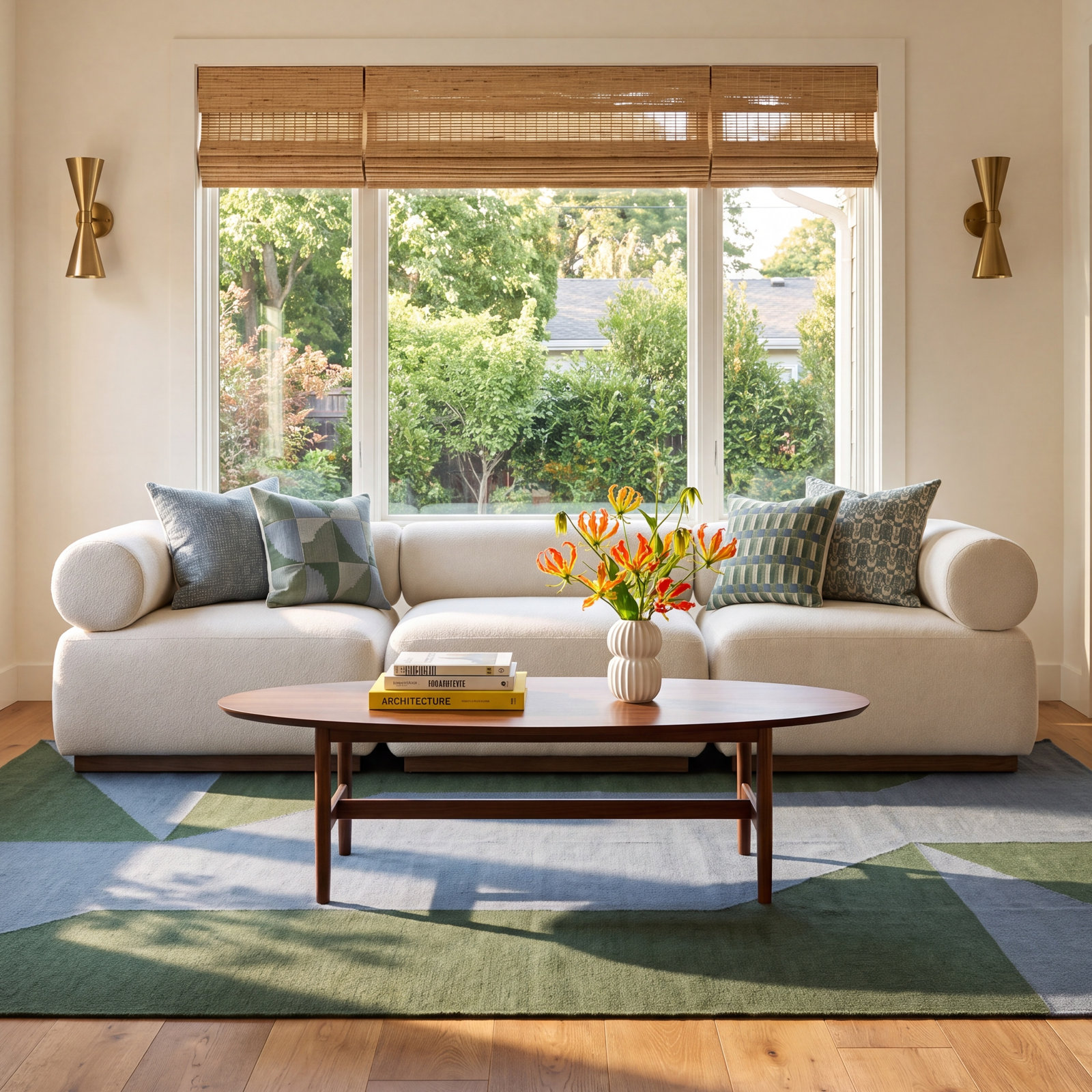 Anat Modular Upholstered Sectional, Cream Polypropylene/Olefin