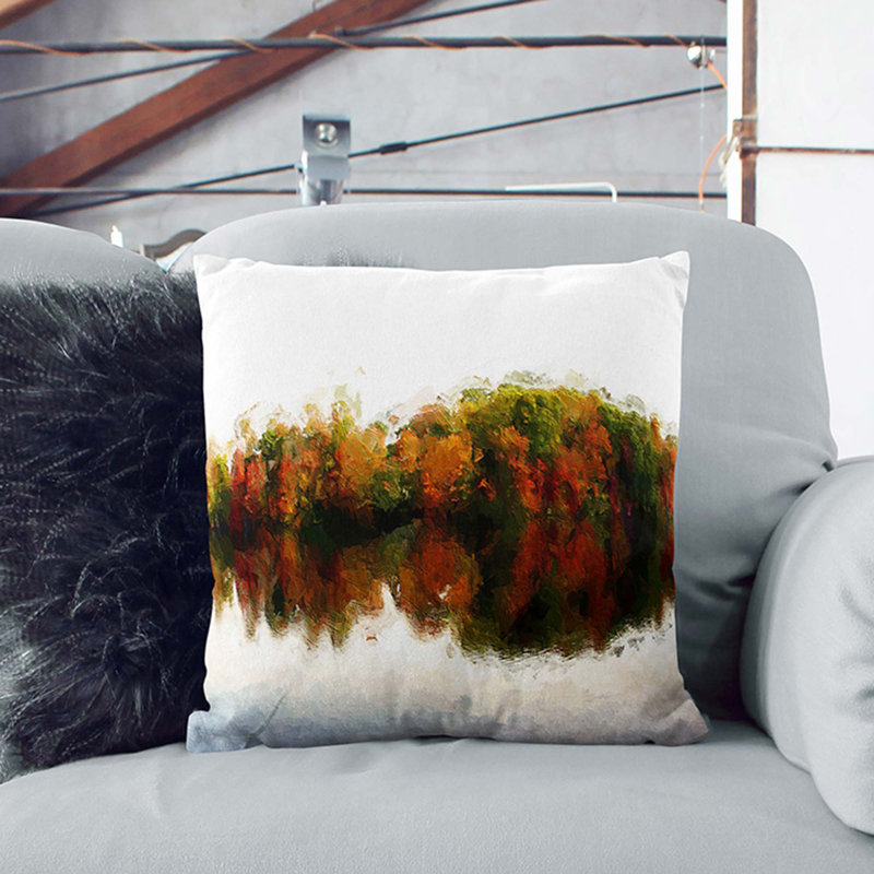 Abstract Square Throw Cushion, White, 55 x 55 cm