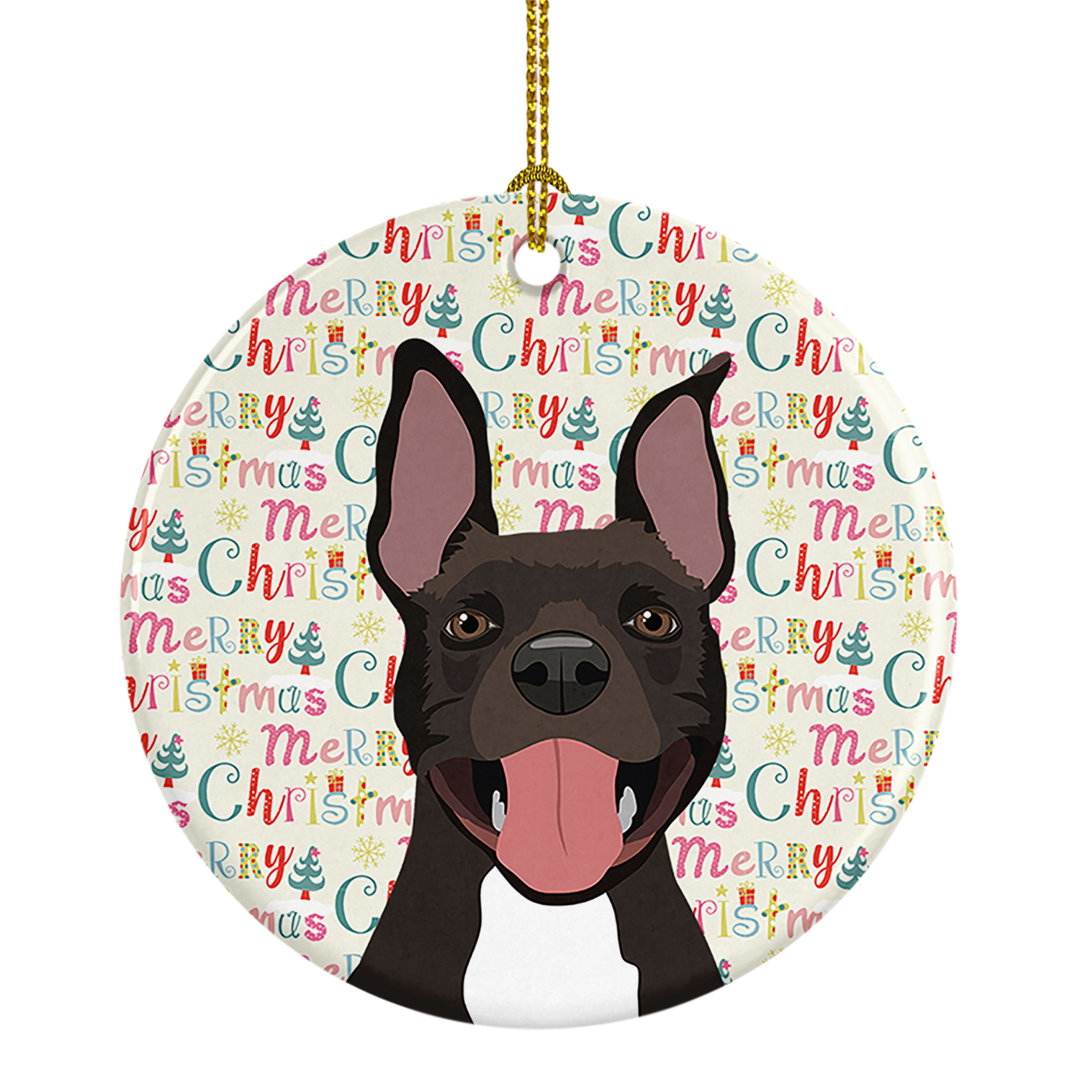 Pit Bull 4 Ceramic Hanging Figurine Ornament The Holiday Aisle®