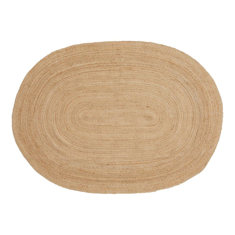 Oval Alfrik Solid Colour Hand Woven 140cm X 200cm Area Rug