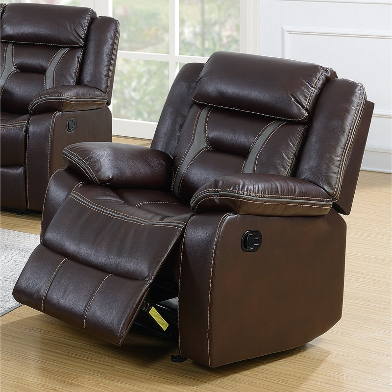 Salon moderne 2 pièces avec fauteuil inclinable et inclinable, porte-gobelet, accoudoirs coussinés dans un mécanisme de mobilier rose foncé, dossier rembourré, support caché