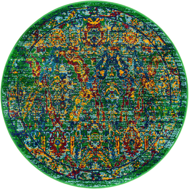 Mylasha Oriental Indoor Rug, Round 4'1"