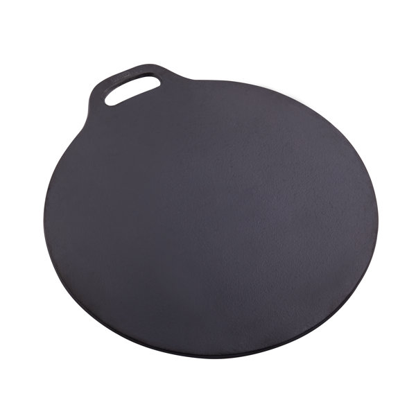 Cast Iron Crepe Pan, For Dosa Tortillas, Nonstick Round Griddle Grill Pan  For Bbq,, Round Bbq Griddle With Handle, Outdoor Indoor Grill Pan,  Multifunctional Stove Plate For Meats, Pancakes, Kitchen Accessories 