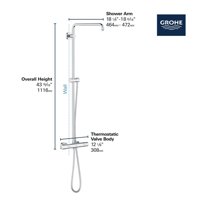 Euphoria Complete Shower System, Starlight Chrome