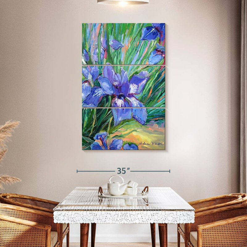 Fleurs d'iris II, H 50 po x l 32 po