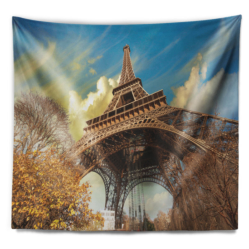 Photographie de l'horizon, tapisserie Eiffel, H 78 po x l 92 po