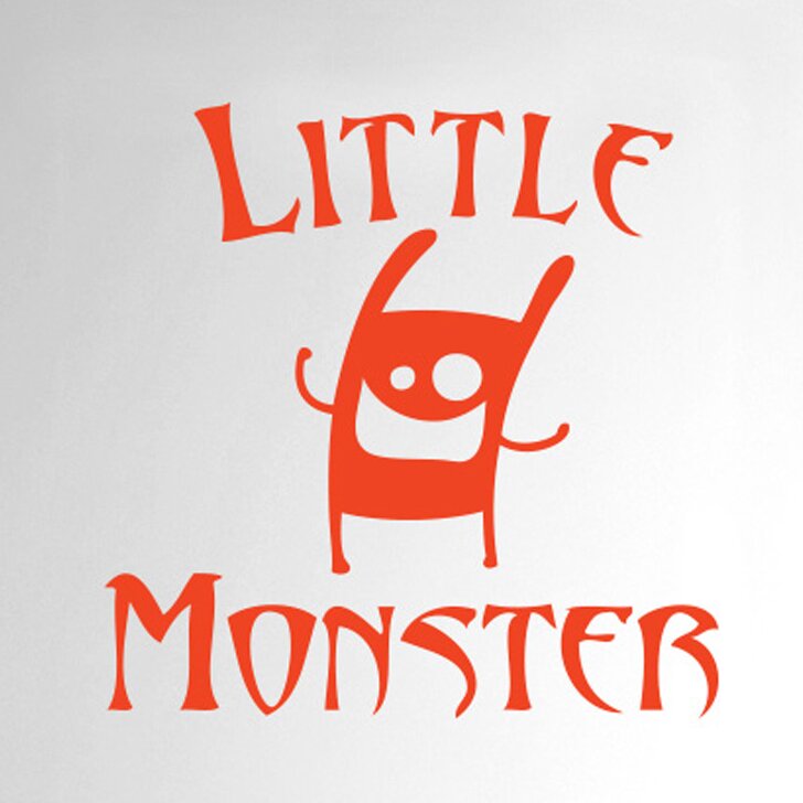 Little Monster Door Room Wall Sticker
