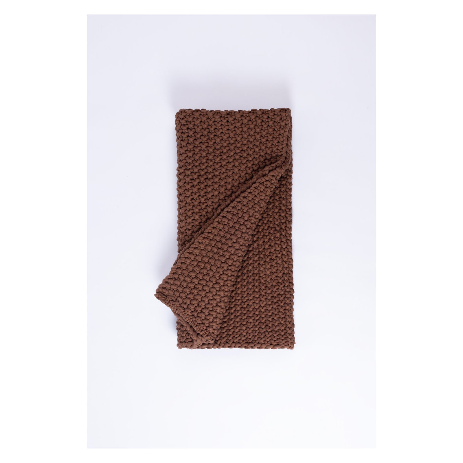 Arnica Cotton Blend Throw Blanket, Saddle