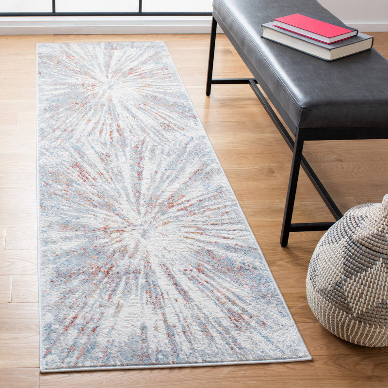 Amelia Cotton Abstract Rug, Runner 2'3" x 8'
