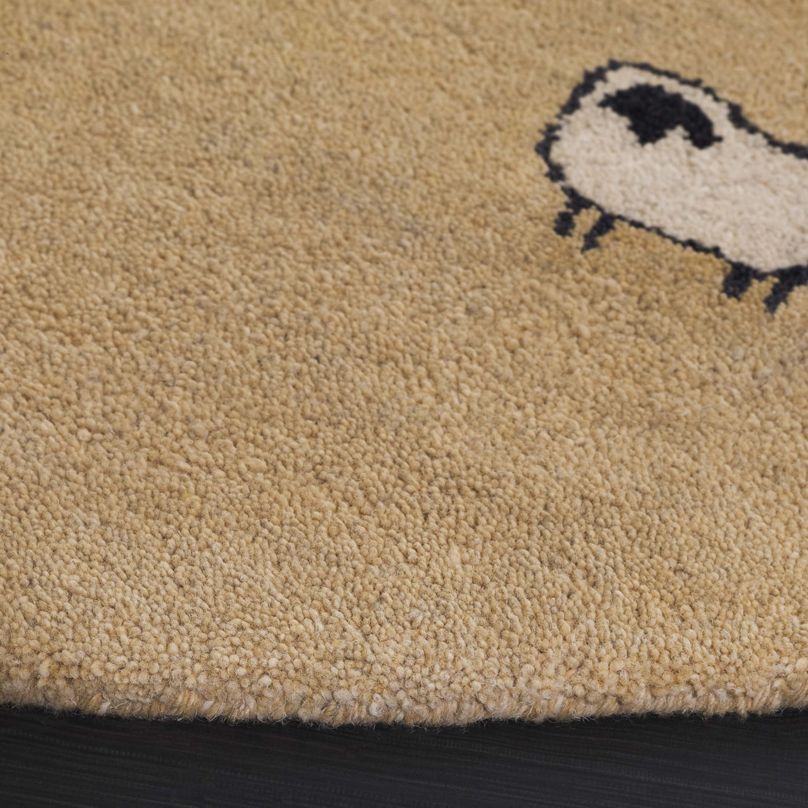 Lonzo Beige Hand-Woven Rug, Round 6'
