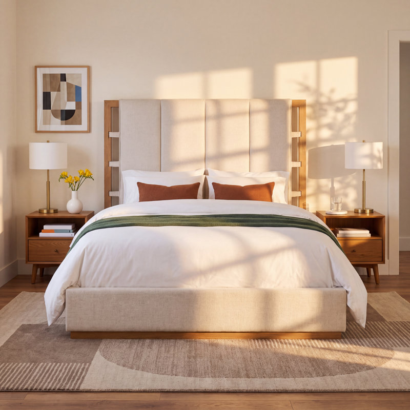Pava Upholstered Standard Bed, King