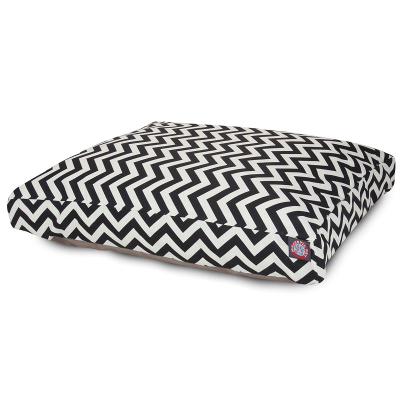Oreiller Zig Zag, Noir, Petit (l 20 po x P 27 po x H 4 po)