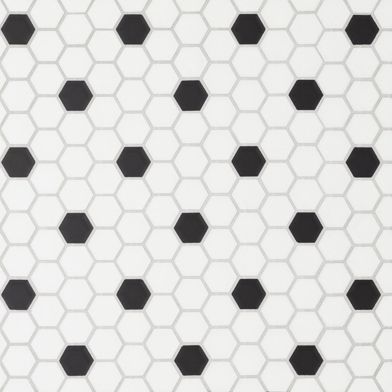 Le Cafe 1" x 1" Matte Porcelain Mosaic Tile - Deco Design 3