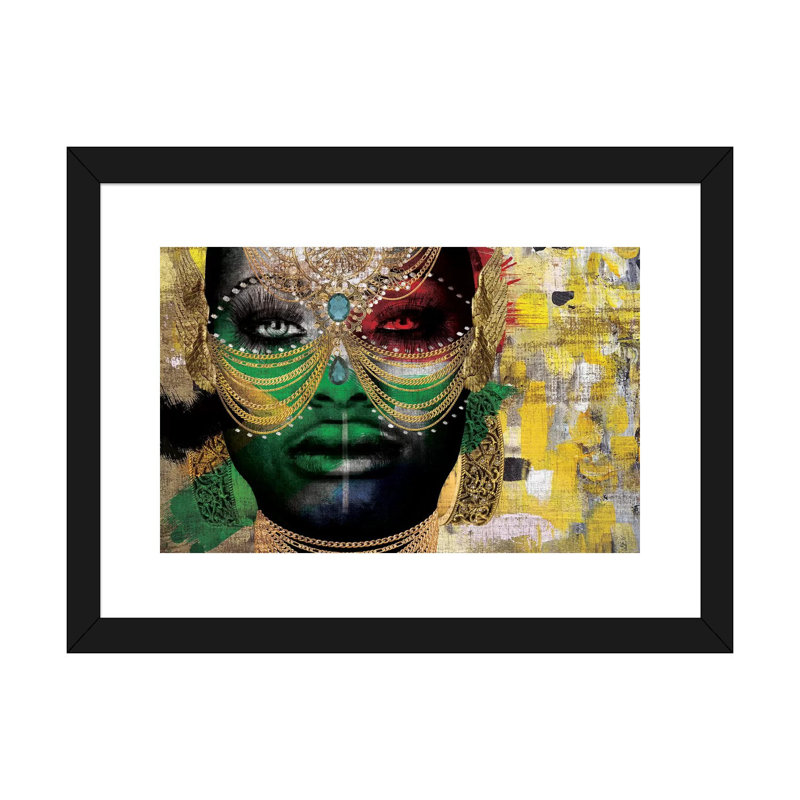 «Girl» par Nikki Chu - reproduction, H 16 po x l 24 po x P 1 po, Cadre noir