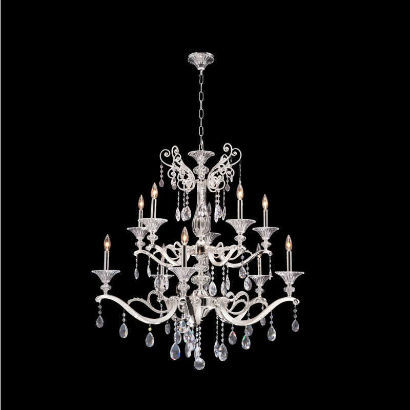 Lustre argenté 2 tons Vasari Allegri