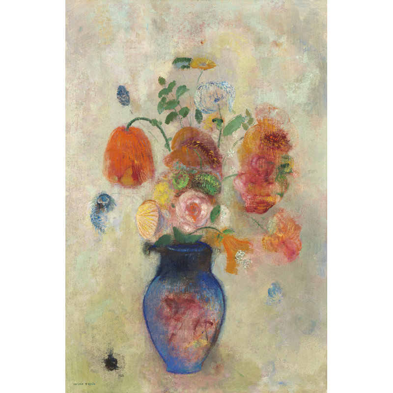«Redon Still Life III on Canvas» par Odilon Redon, reproduction, H 18 po x l 12 po