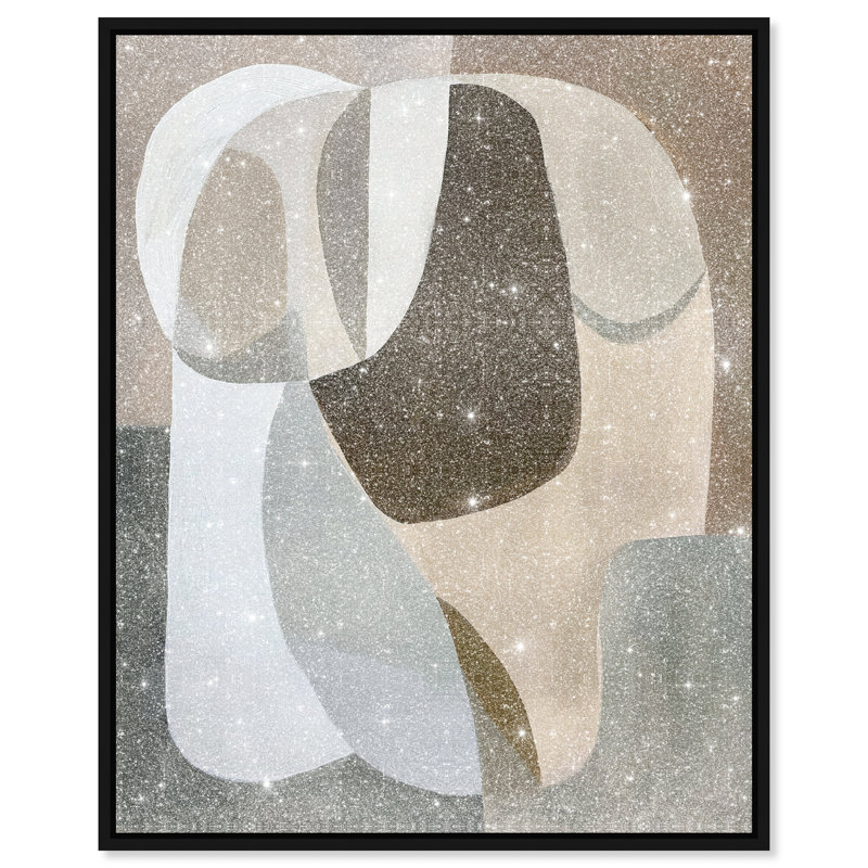 Breeze of Soft Shapes II Canvas Abstract Print by Oliver Gal, Black Frame, 16 x 20, 37"H x 31"W, Black Frame